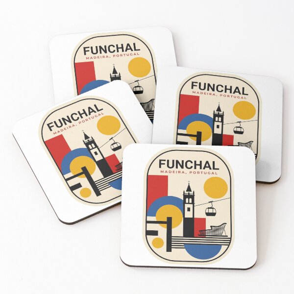 Item preview, Retro Funchal Bauhaus Geometric Skyline designed and sold by k3rstman1.