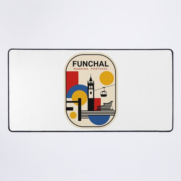 Item preview, Retro Funchal Bauhaus Geometric Skyline designed and sold by k3rstman1.