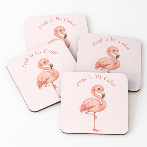 Item preview, Pink Is My Color Flamingo Watercolor designed and sold by mycute-stickers.