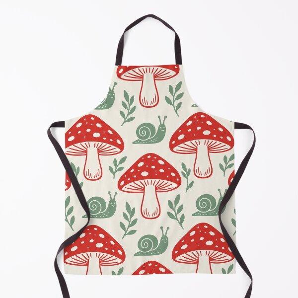 Aperçu de l'œuvre Mushrooms And Snails Repeating Pattern créée et vendue par S06PMarketing.