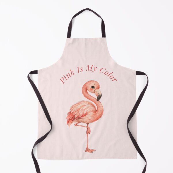 Aperçu de l'œuvre Le rose est ma couleur, aquarelle flamant rose créée et vendue par mycute-stickers.