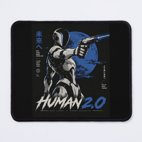 Item preview, Human 2.0 – Futuristic Humanoid Robot Cyberpunk Anime designed and sold by TEEJAMBOREE.