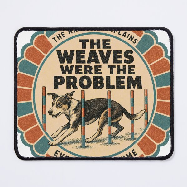 Item preview, The Weaves Were The Problem Dog Sport Agility Rosette designed and sold by BoosterShop.