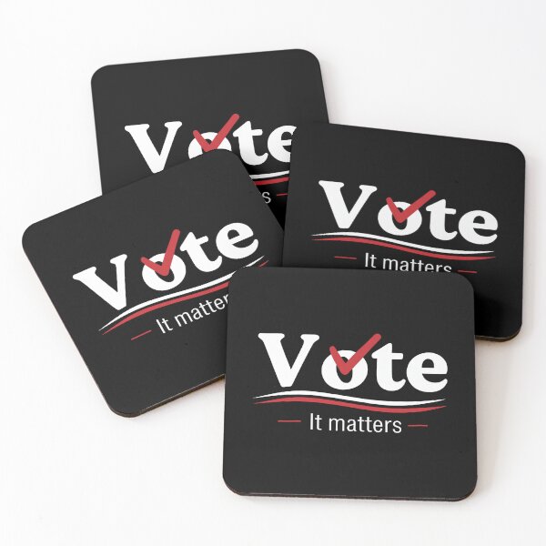 Item preview, Vote It Matters Red Checkmark Typography designed and sold by lightylegal.
