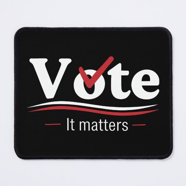 Item preview, Vote It Matters Red Checkmark Typography designed and sold by lightylegal.
