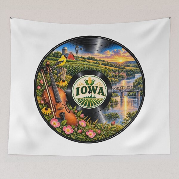Item preview, Iowa Vinyl Record designed and sold by Whimspired By Paxx.