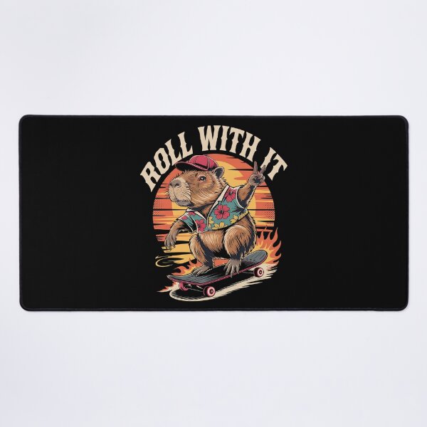 Item preview, Capybara Skateboard – Retro Summer Beach Party Streetwear Vibes designed and sold by Taans-Creation.