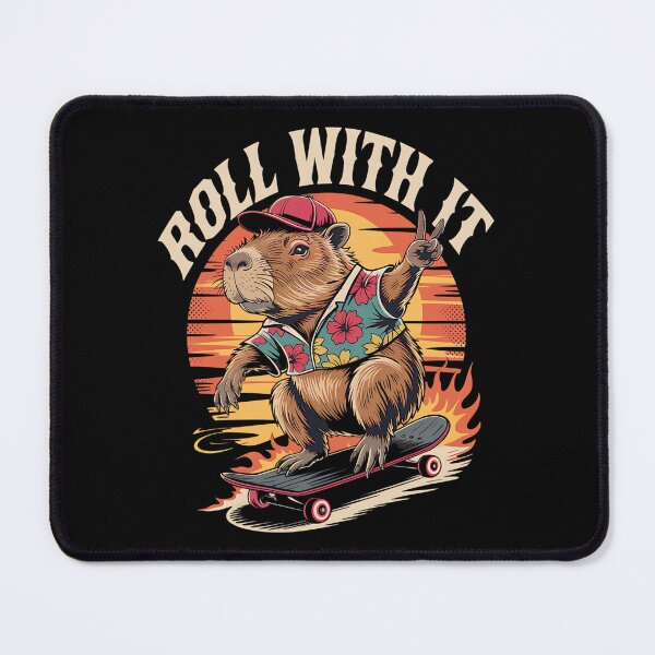 Item preview, Capybara Skateboard – Retro Summer Beach Party Streetwear Vibes designed and sold by Taans-Creation.