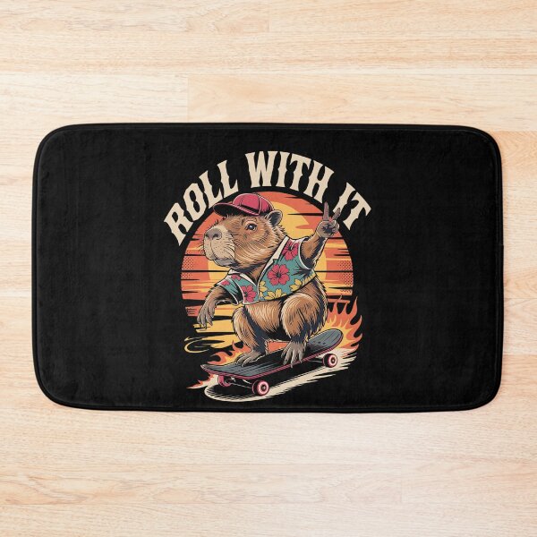 Item preview, Capybara Skateboard – Retro Summer Beach Party Streetwear Vibes designed and sold by Taans-Creation.