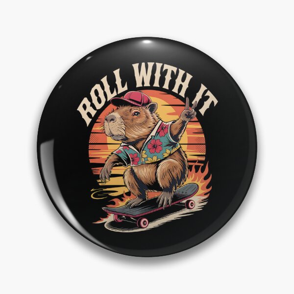 Item preview, Capybara Skateboard – Retro Summer Beach Party Streetwear Vibes designed and sold by Taans-Creation.