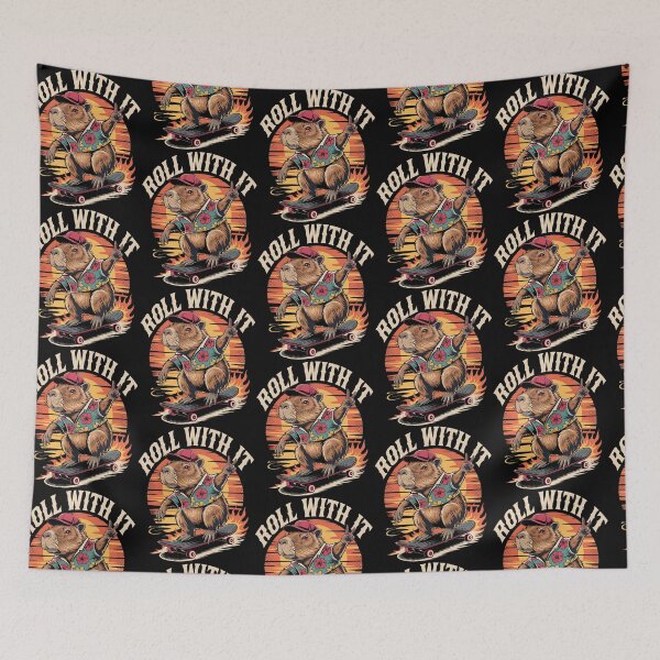 Item preview, Capybara Skateboard – Retro Summer Beach Party Streetwear Vibes designed and sold by Taans-Creation.