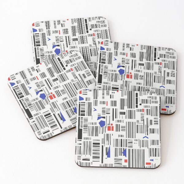 Item preview, Abstract Barcode Geometric Pattern designed and sold by SassyArtistry.