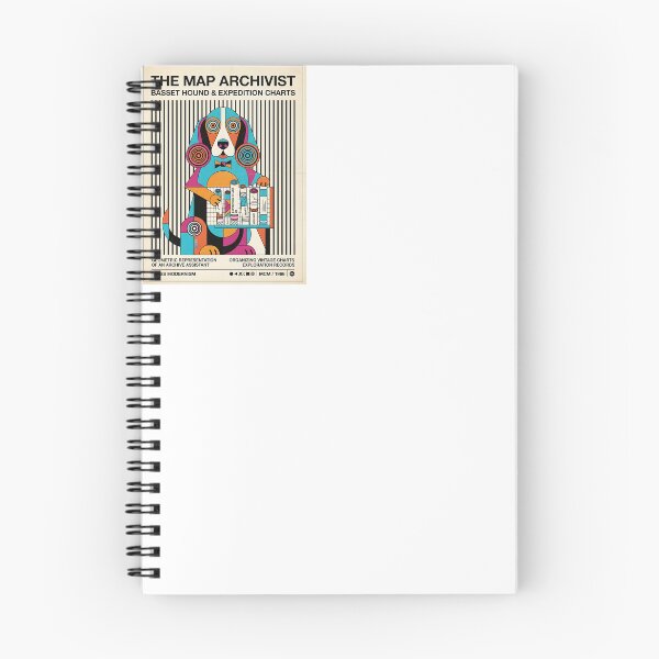 Item preview, Basset Hound Map Archivist designed and sold by PictoVibe.