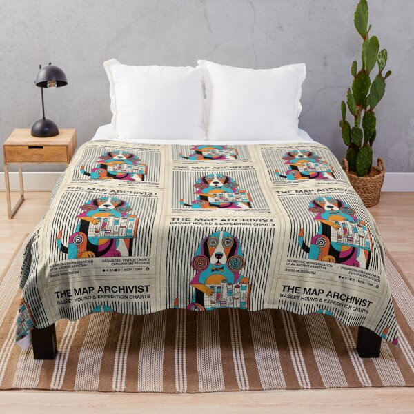 Item preview, Basset Hound Map Archivist designed and sold by PictoVibe.