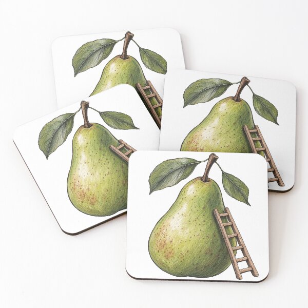 Item preview, Hand Drawn Pear With Tiny Ladder designed and sold by S06PMarketing.