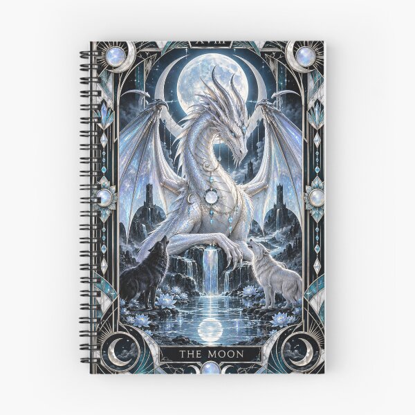 Item preview, The moon tarot card, dragon designed and sold by saranagliccuris.