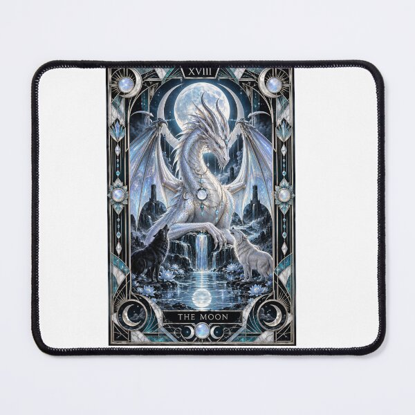 Item preview, The moon tarot card, dragon designed and sold by saranagliccuris.