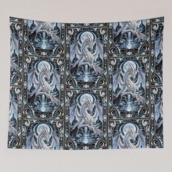 Item preview, The moon tarot card, dragon designed and sold by saranagliccuris.