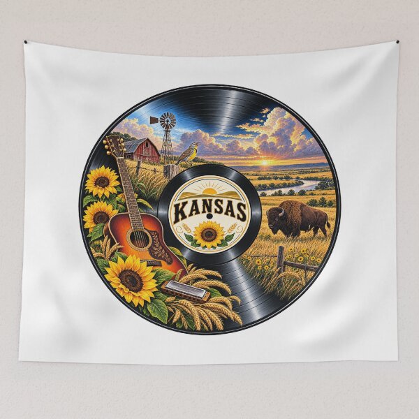 Item preview, Kansas Vinyl Record designed and sold by Whimspired By Paxx.
