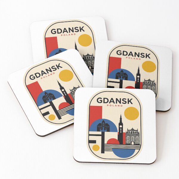 Item preview, Retro Gdansk Bauhaus Geometric Skyline designed and sold by k3rstman1.