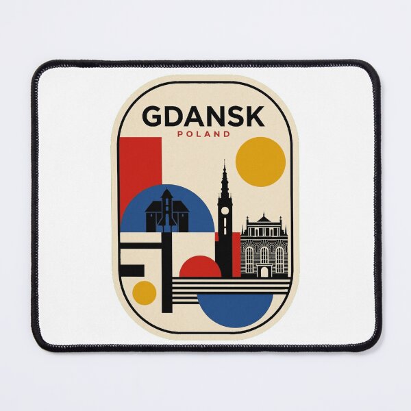Item preview, Retro Gdansk Bauhaus Geometric Skyline designed and sold by k3rstman1.