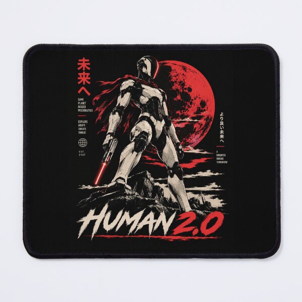 Item preview, Human 2.0 – Futuristic Humanoid Robot Cyberpunk Anime designed and sold by TEEJAMBOREE.