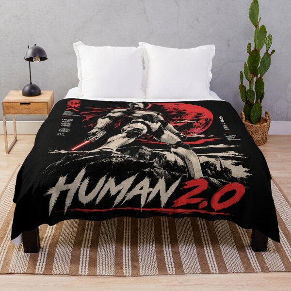 Item preview, Human 2.0 – Futuristic Humanoid Robot Cyberpunk Anime designed and sold by TEEJAMBOREE.