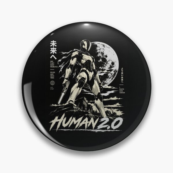 Item preview, Human 2.0 – Futuristic Humanoid Robot Cyberpunk Anime designed and sold by TEEJAMBOREE.