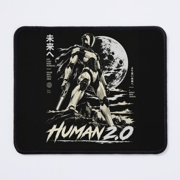 Item preview, Human 2.0 – Futuristic Humanoid Robot Cyberpunk Anime designed and sold by TEEJAMBOREE.