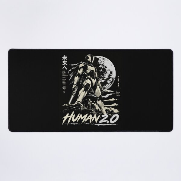 Item preview, Human 2.0 – Futuristic Humanoid Robot Cyberpunk Anime designed and sold by TEEJAMBOREE.