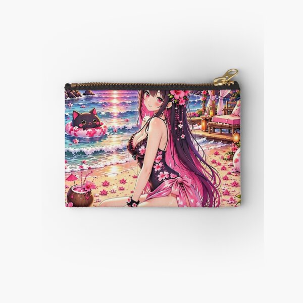 Item preview, Tropical Neko Girl – Pink Sunset Paradise designed and sold by Revyra Design .