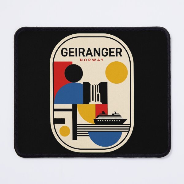 Item preview, Retro Geiranger Bauhaus Geometric Skyline designed and sold by k3rstman1.