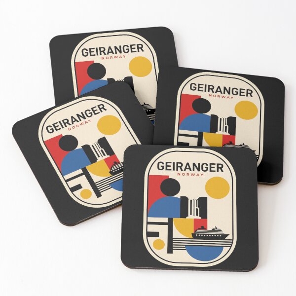 Item preview, Retro Geiranger Bauhaus Geometric Skyline designed and sold by k3rstman1.