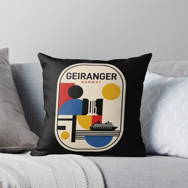 Item preview, Retro Geiranger Bauhaus Geometric Skyline designed and sold by k3rstman1.
