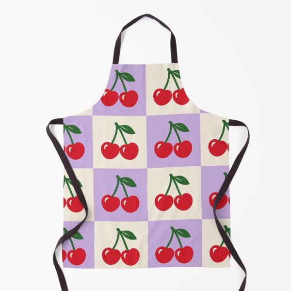Aperçu de l'œuvre Cherries And Checkerboard Repeating Pattern créée et vendue par S06PMarketing.
