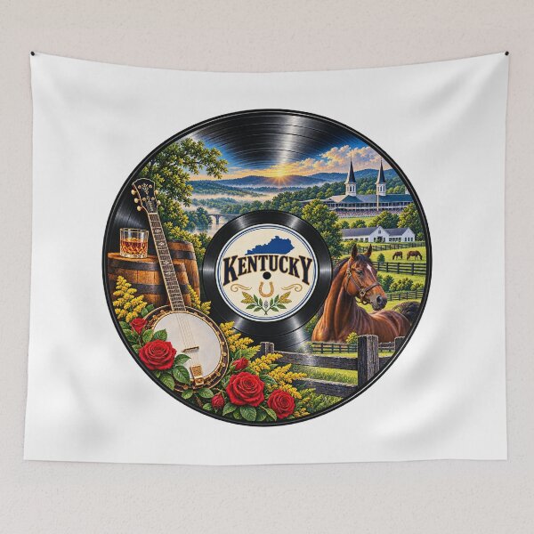Item preview, Kentucky Vinyl Record designed and sold by Whimspired By Paxx.