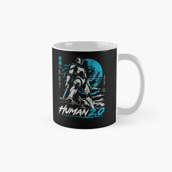 Item preview, Human 2.0 – Futuristic Humanoid Robot Cyberpunk Anime designed and sold by TEEJAMBOREE.