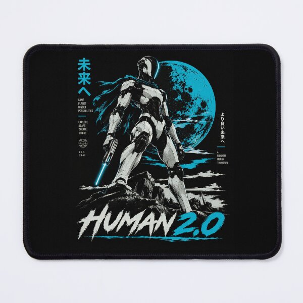 Item preview, Human 2.0 – Futuristic Humanoid Robot Cyberpunk Anime designed and sold by TEEJAMBOREE.
