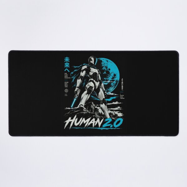 Item preview, Human 2.0 – Futuristic Humanoid Robot Cyberpunk Anime designed and sold by TEEJAMBOREE.