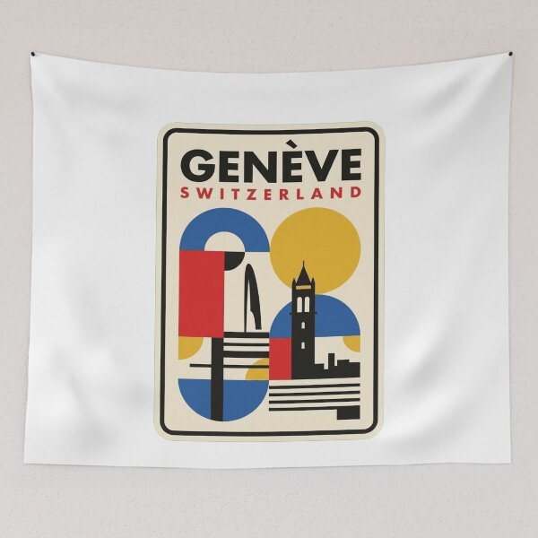 Item preview, Retro Geneva Bauhaus Geometric Skyline designed and sold by k3rstman1.