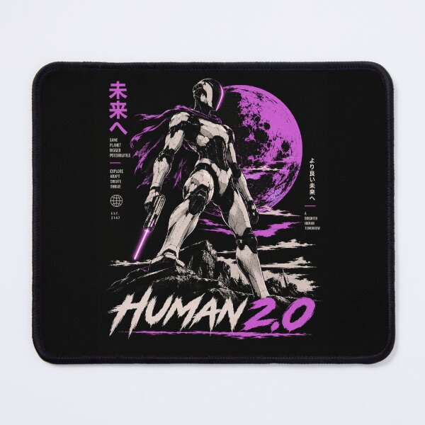 Item preview, Human 2.0 – Futuristic Humanoid Robot Cyberpunk Anime designed and sold by TEEJAMBOREE.