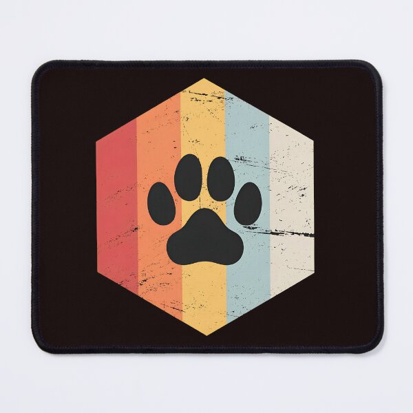Item preview, Retro Paw Print Hexagon Geometric Vintage Animal Lover designed and sold by FlipStrawSpot.
