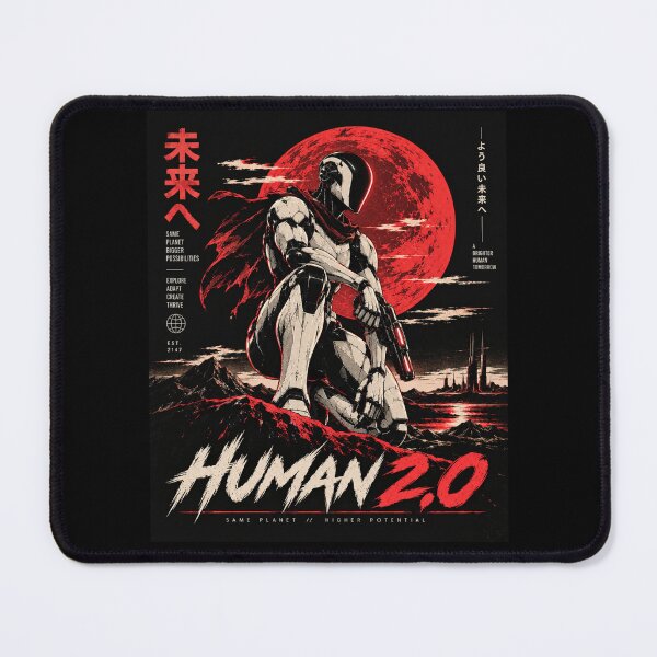 Item preview, Human 2.0 – Futuristic Humanoid Robot Cyberpunk Anime designed and sold by TEEJAMBOREE.