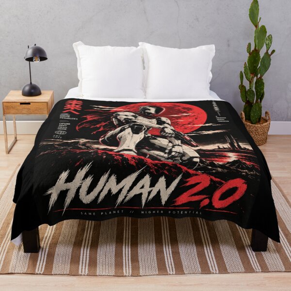 Item preview, Human 2.0 – Futuristic Humanoid Robot Cyberpunk Anime designed and sold by TEEJAMBOREE.