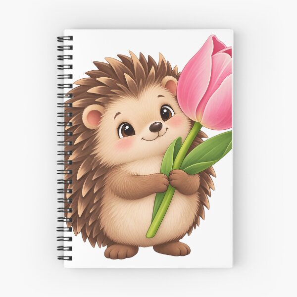 Item preview, Small Hedgehog Carrying A Tulip designed and sold by S06PMarketing.