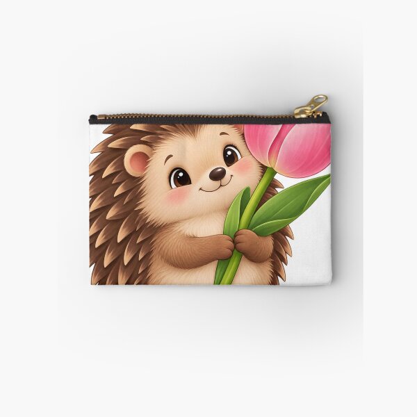 Item preview, Small Hedgehog Carrying A Tulip designed and sold by S06PMarketing.