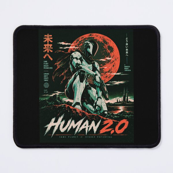 Item preview, Human 2.0 – Futuristic Humanoid Robot Cyberpunk Anime designed and sold by TEEJAMBOREE.