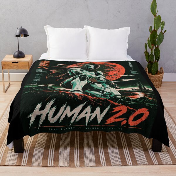 Item preview, Human 2.0 – Futuristic Humanoid Robot Cyberpunk Anime designed and sold by TEEJAMBOREE.