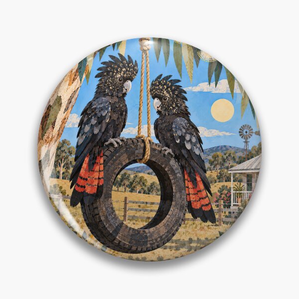 Item preview, Swinging Black Cockatoos designed and sold by LittleDreamsCo.
