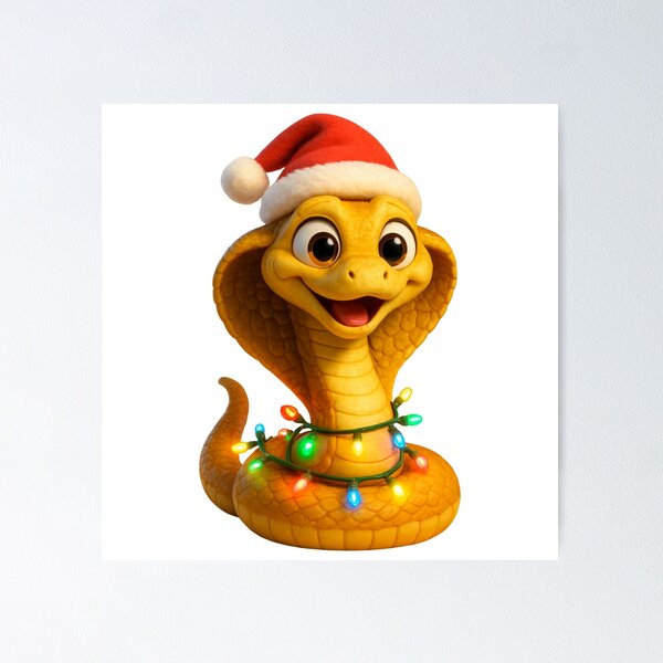 Item preview, Snouted Cobra Christmas Lights designed and sold by Sillytoe.